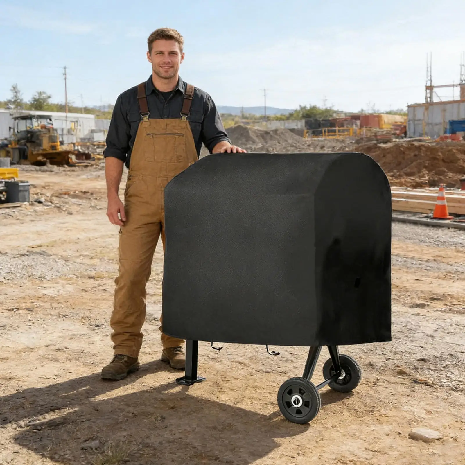 

Cement Mixer Cover Waterproof UV Protection Shield 130x80x110cm Dustproof Oxford Cement Mixer Protective Cover For Yard All