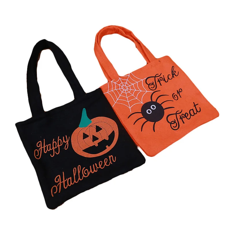 5Pcs 20X19Cm Halloween Bags for Candy Kids Trick or Treat Halloween Decorations Pumpkin Ghost Happy Halloween Gifts Packing