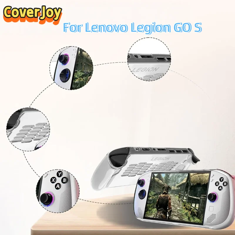 

CoverJoy прозрачный чехол для Lenovo Legion GO S, противоударный защитный чехол из ТПУ для всего тела