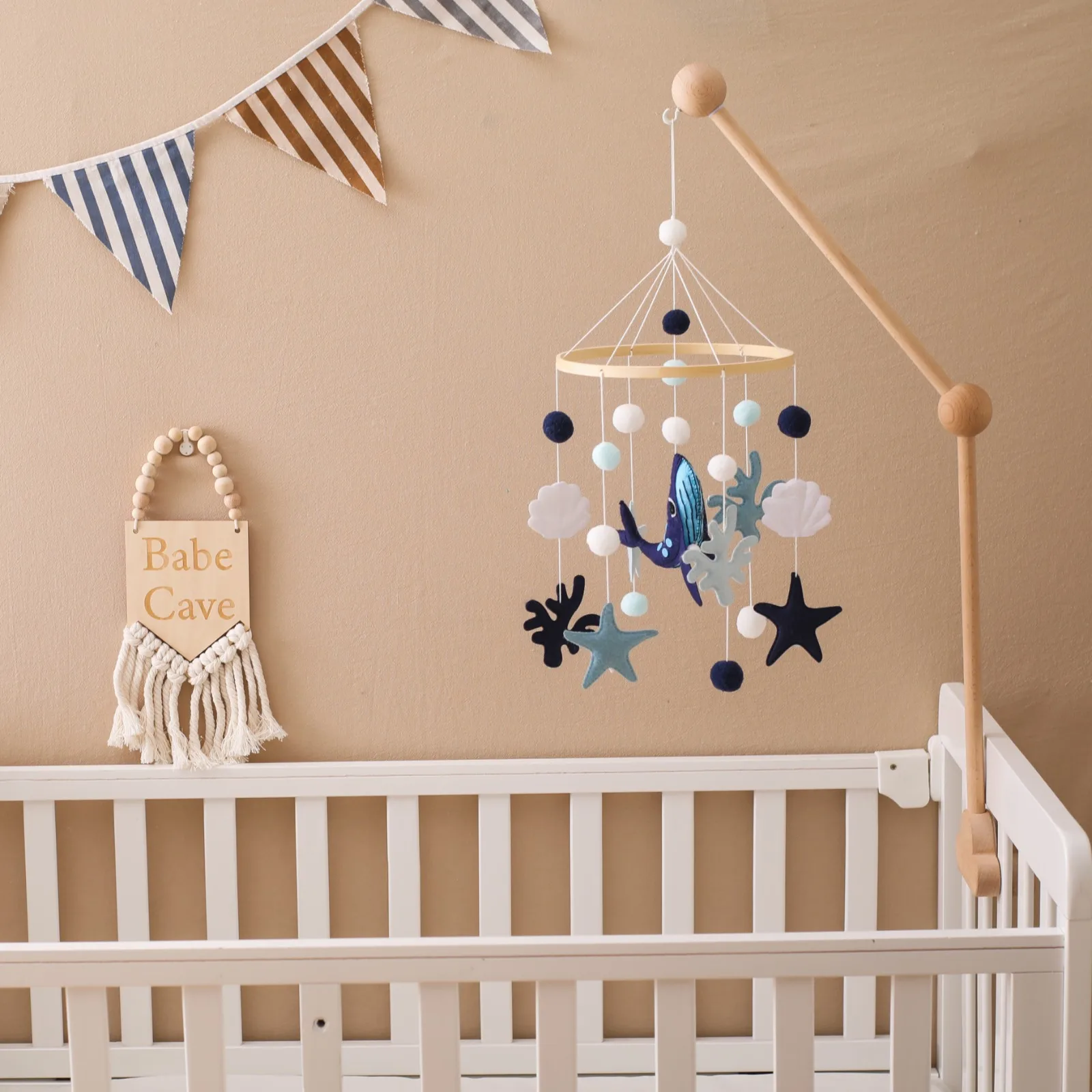 Sonajero para bebés, hecho a mano con ganchillo, un juguete suave con campanilla para recién nacidos, de tamaño pequeño y fácil de llevar, ideal para el juego interactivo entre padres e hijos y para estimular los sentidos.