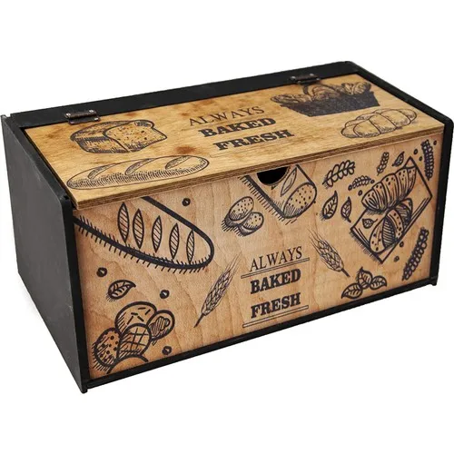 Mavikuğu Decorative Wooden Bread Cabinet Patterned Breadstuff MK-AHS0007