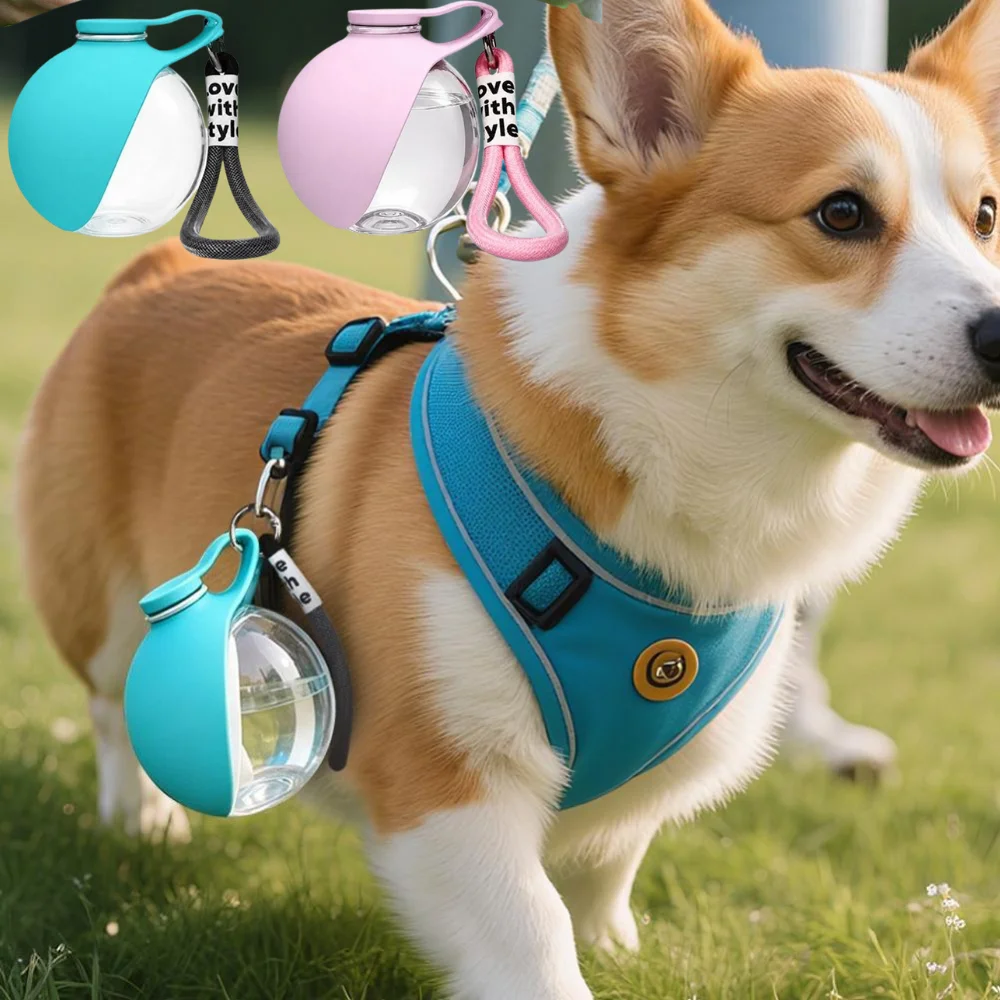 High Capacity Anti Backflow Dog Water Feeder Leak Proof Portable Bottle With Collapsible Silicone Bowl For All Outdoor Pet Scene