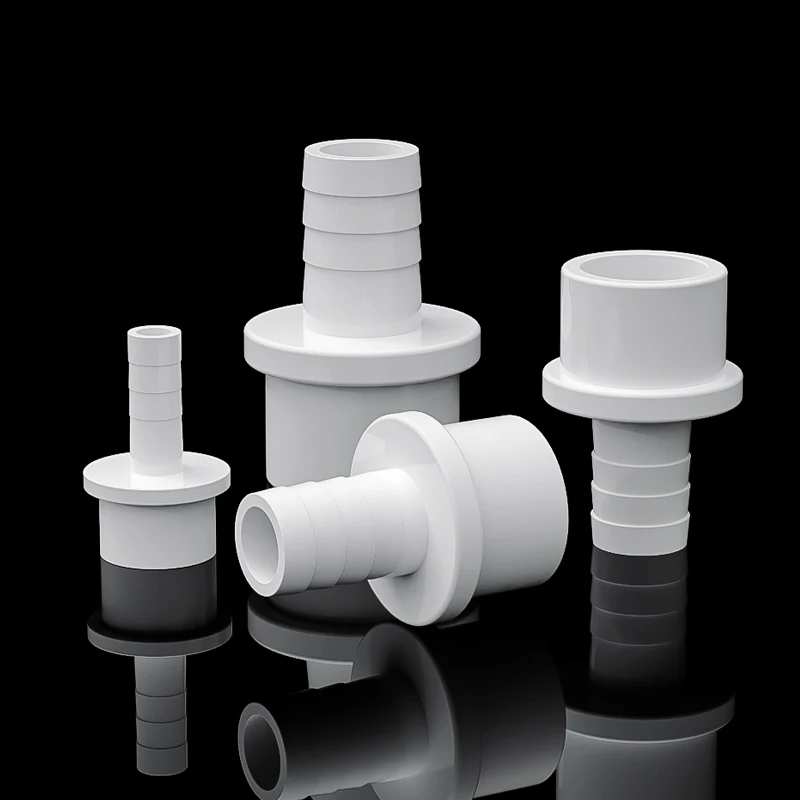 Conector rápido de cola de lengüeta de manguera UPVC, adaptador de plástico de tubo duro de 20x5 ~ 63x50mm, accesorio de juntas de manguera suave