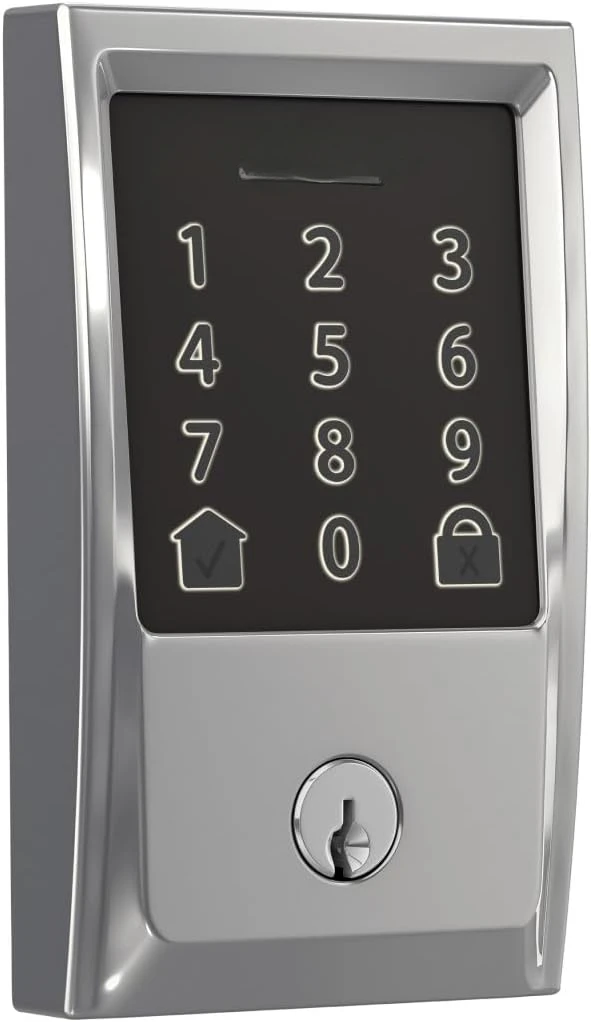 Encode Smart WiFi Deadbolt with Century Trim In Bright Chrome