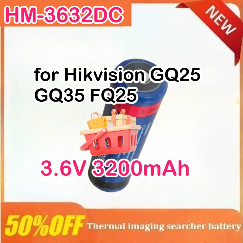 

HM-3632DC 3.6V 3200mAh for Hikvision GQ25 GQ35 FQ25 Thermal Imaging Search Devices Battery Rechargeable Lithium Battery