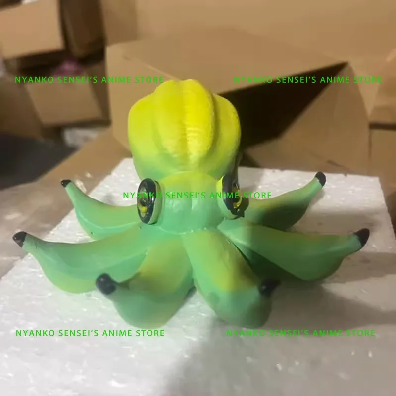 In Stock Banana Octopus Creative Home Resin Ornament Cartoon Decor 12cm Figure Anime Models Toy Doll Gift Hobby Collectible