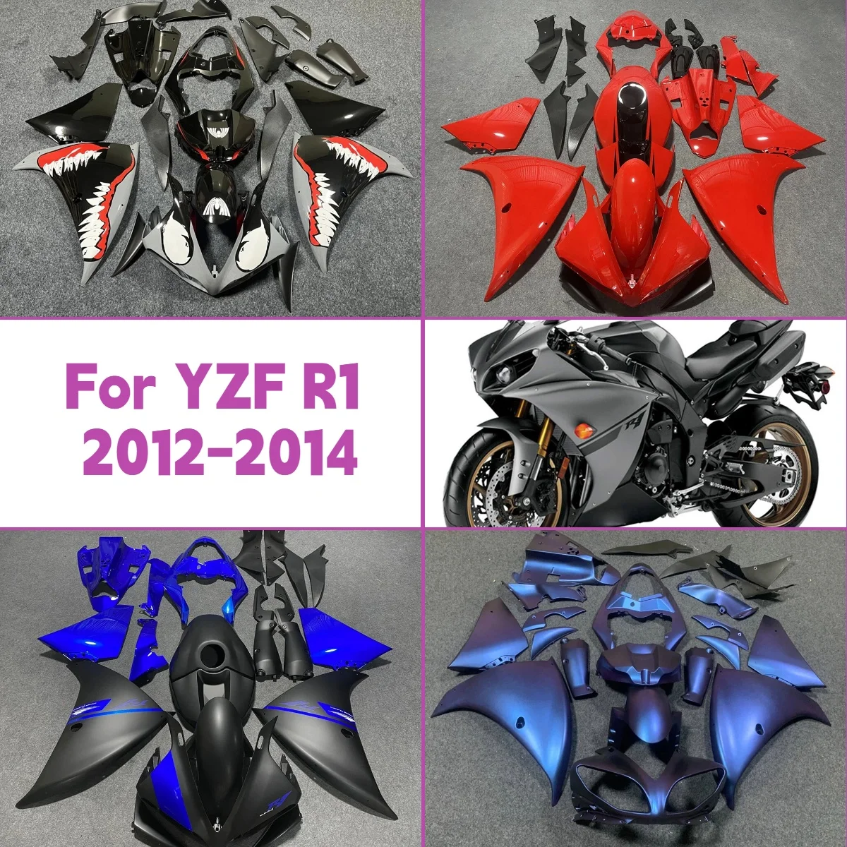 

Plastic Fairings for 2012 2013 2014 Yamaha YZF R1 Bodywork Cover Motorcycle Complete Fairing Set Perfect Fit 12 13 14 YZF R1