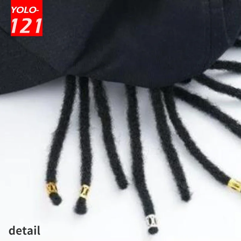 Dread Locks Hat Men Trend Locks Wig Pullover Hat Men Rap Reggae Cold Hat Hip Hop Knitted Hat Fashion Punk Beanies for Men