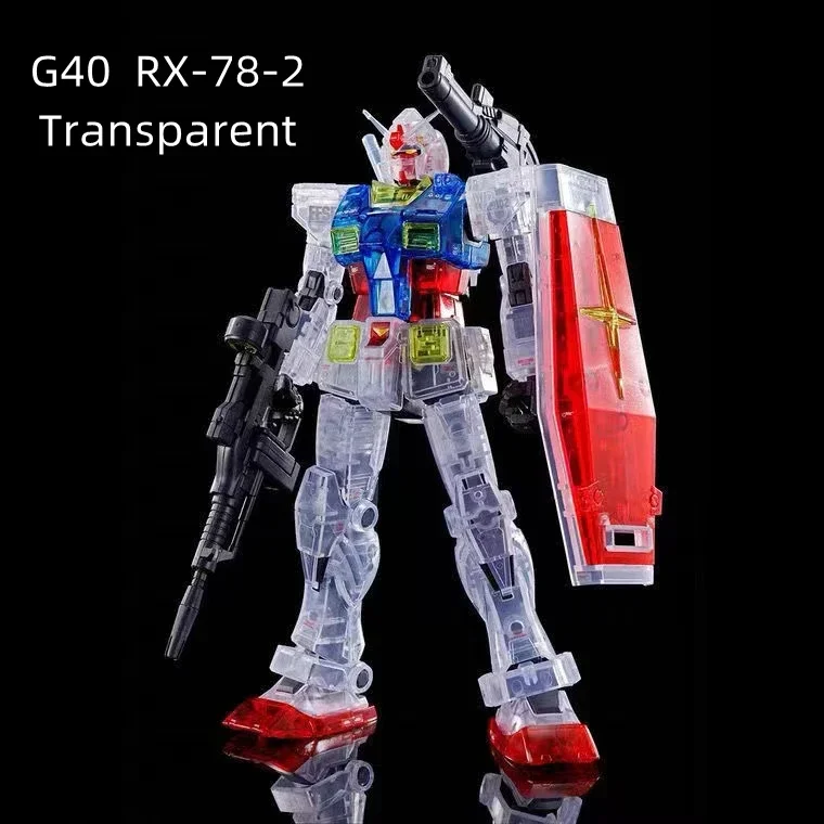 Mobile Suit HG 1/144 GaoGao G40 RX-78-2 Assemblare Modello di Animazione Giapponese Per Bambini Action Figure Giocattoli Amuro Ray Colore Trasparente