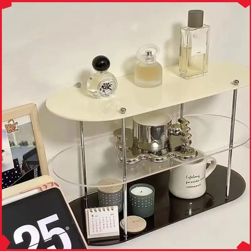 

B17B Ins Стиль Акриловая многослойная стойка для хранения Декоративные полки Настольный органайзер Макияж Ювелирные изделия Организация дома