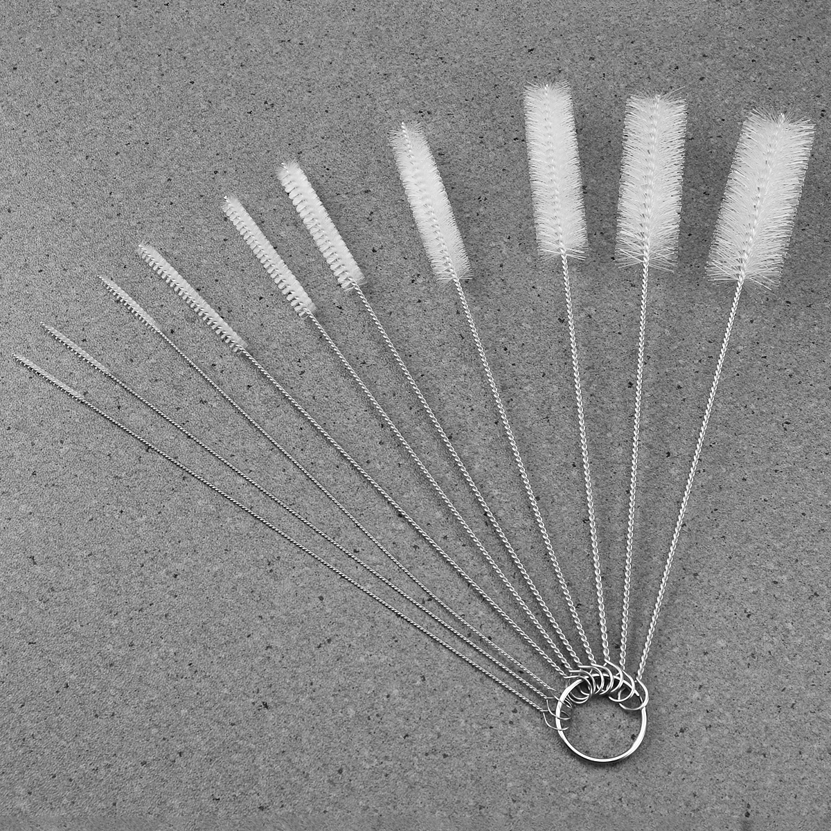 

10Pcs Nylon Tube Brushes 2Mm to 24Mm Multi-Size Pipe Cleaning Brush for Straws Bottles Lab Equipment Daily Use