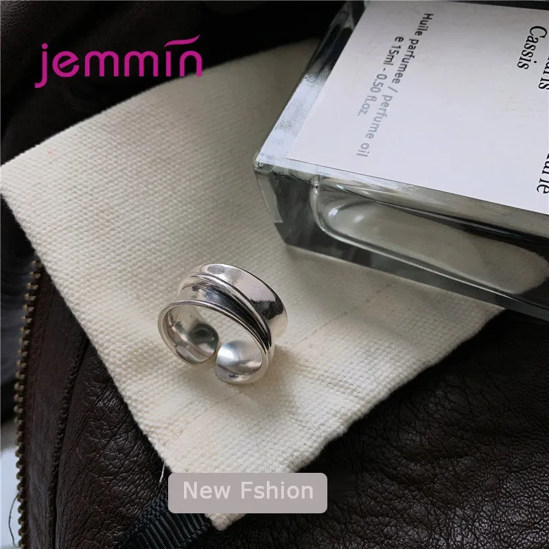 Genuine 925 Sterling Silver Finger Open Size Index Finger Ring for Women Fashion Korean Minimalist Fine Jewelry Gift