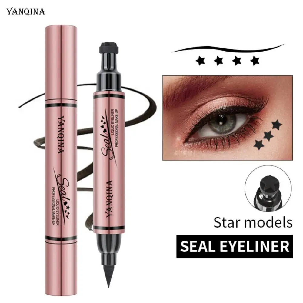 1/2/3PCS Eyeliner Stamp Seal Pen Long Lasting Waterproof Eye Liner Liquid Black   Pencil Make-up for Women Cosmetics Tool