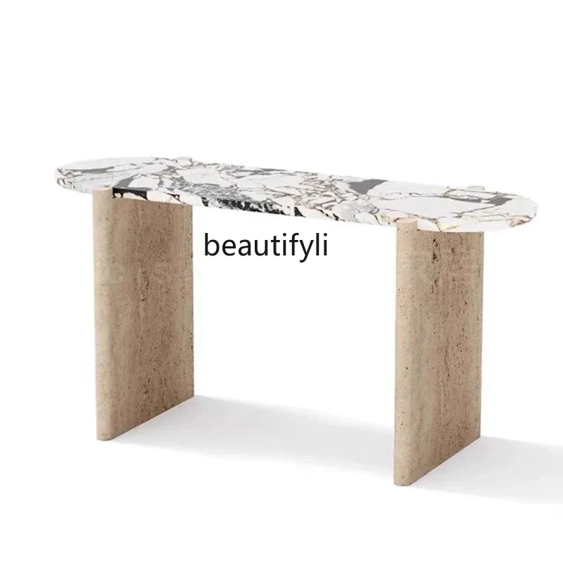 

Wabi Sand Wind Travertine Entrance Table Entrance Foyer By Villa Hotel Clubhouse Cream Wind Case