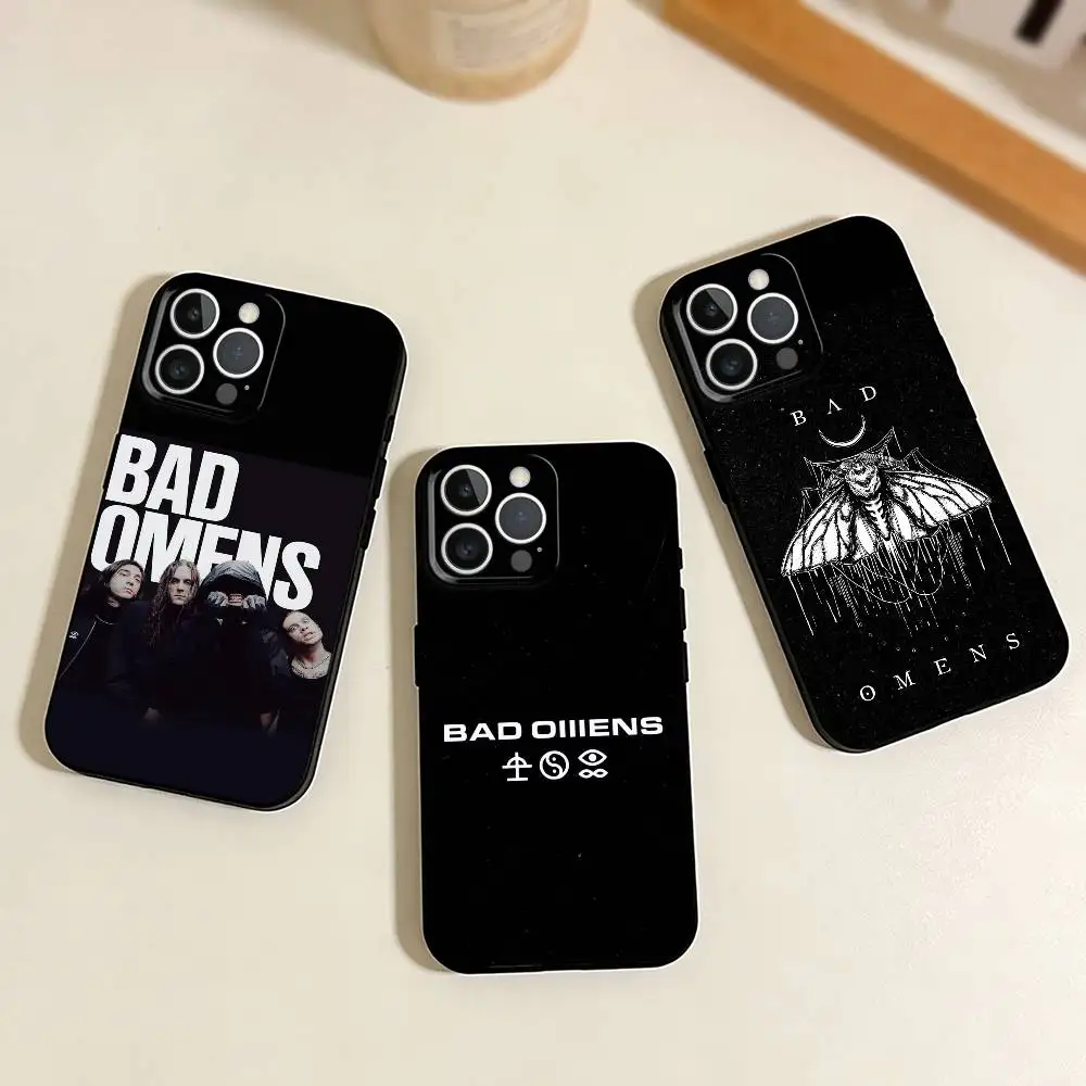 

B-Bad Death Peace Mind Omens Phone Case For iPhone 17,16,15,14,13,12,11 Plus,Pro Max,XS,Soft Silicone Black Cover