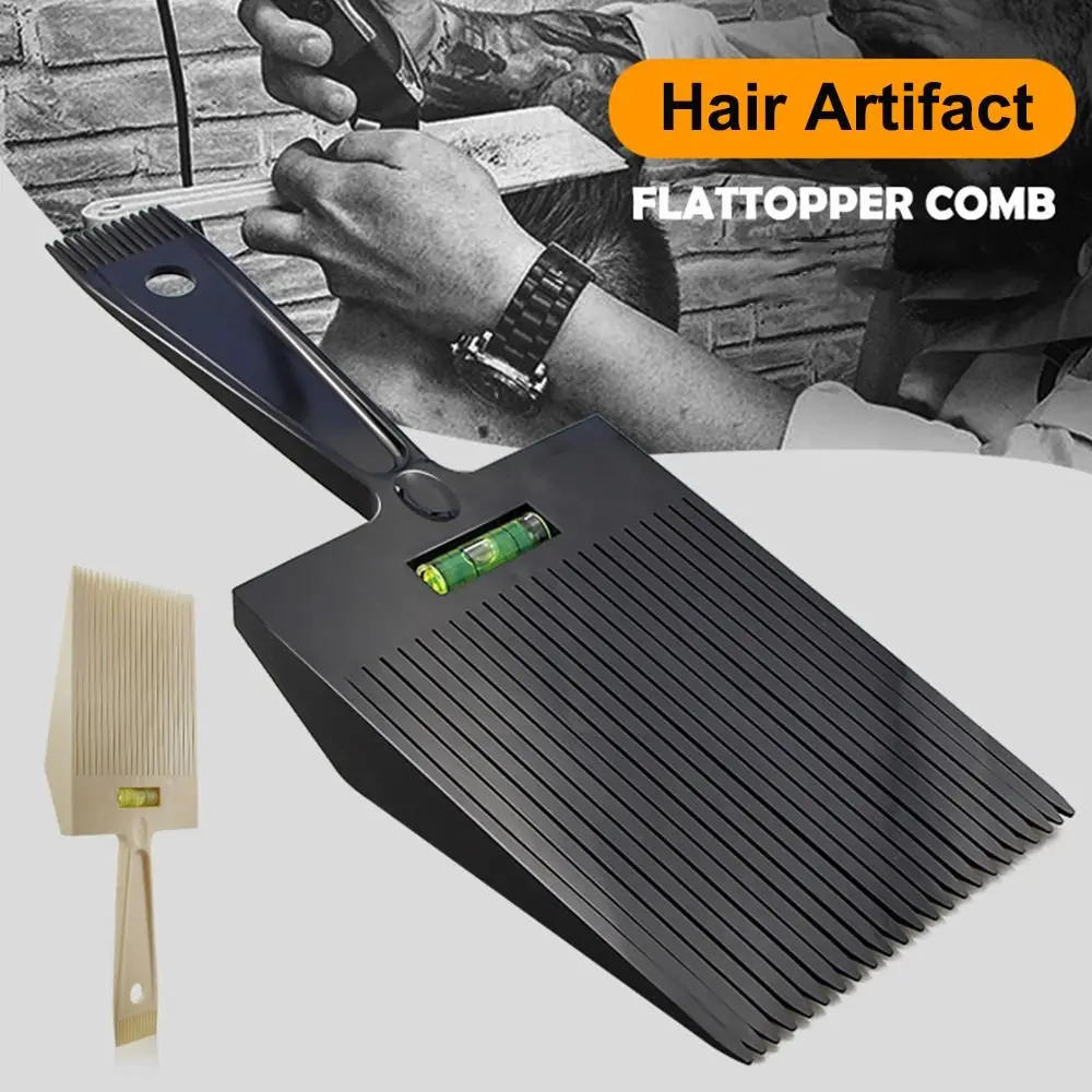 

Dual-Ended Flat Top Guide Comb with Accurate Water Leveling Ergonomic Hair Cutting Positioning Comb Plastic