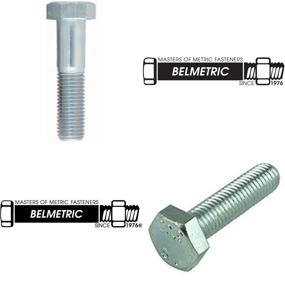 مسامير سداسية ذات خيط خشن مطلي بالزنك فئة 8.8 M20-2.50 × 100 مم، 20 عبوة، ملولبة جزئيًا 2.25، طول متري #1