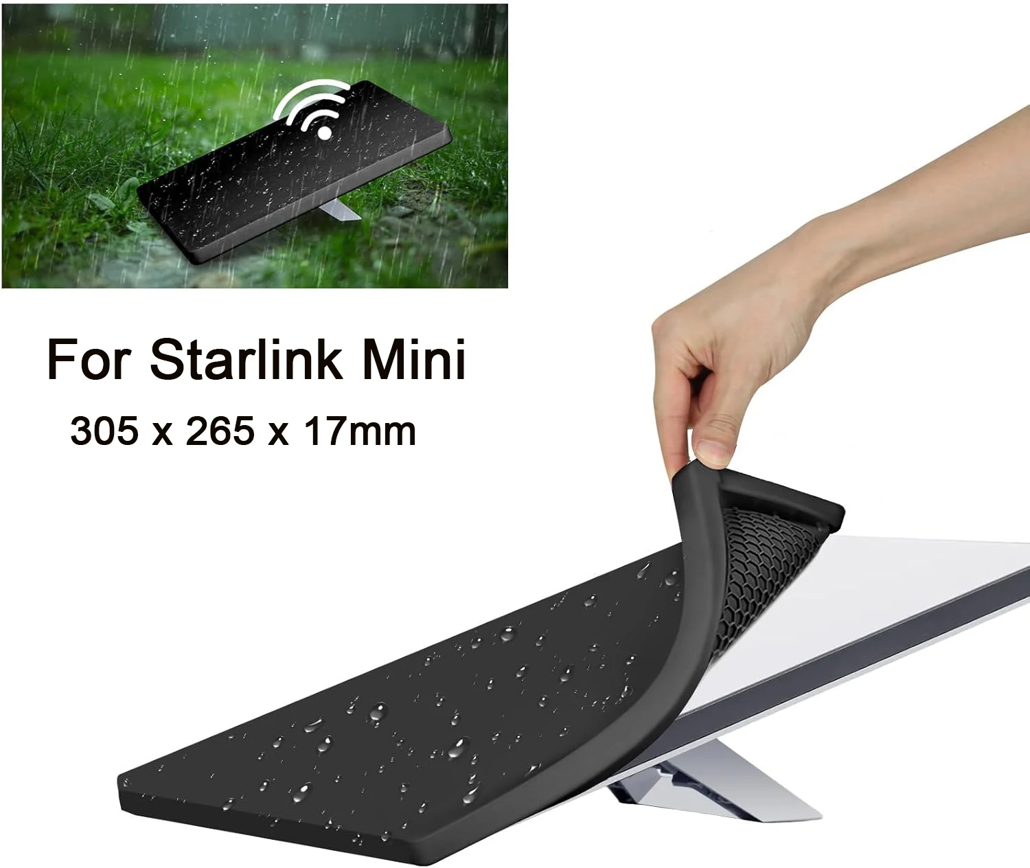

Силиконовый защитный чехол для Starlink Mini, всепогодный пылезащитный силиконовый защитный чехол для Starlink Mini Dish