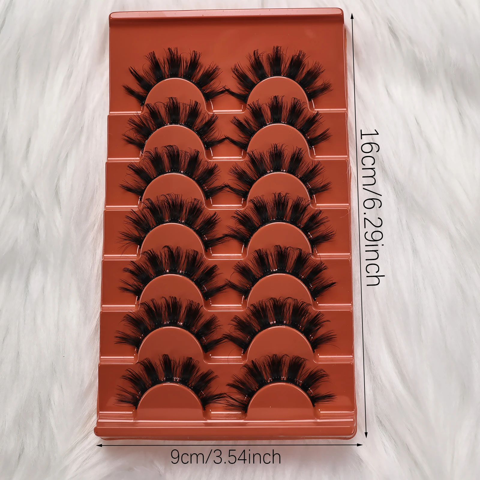 7 أزواج من الرموش الصناعية الفوضوية ثلاثية الأبعاد، من المينك الصناعي الناعم القابل لإعادة الاستخدام، مثالية للحفلات/المكياج الجريء اليومي