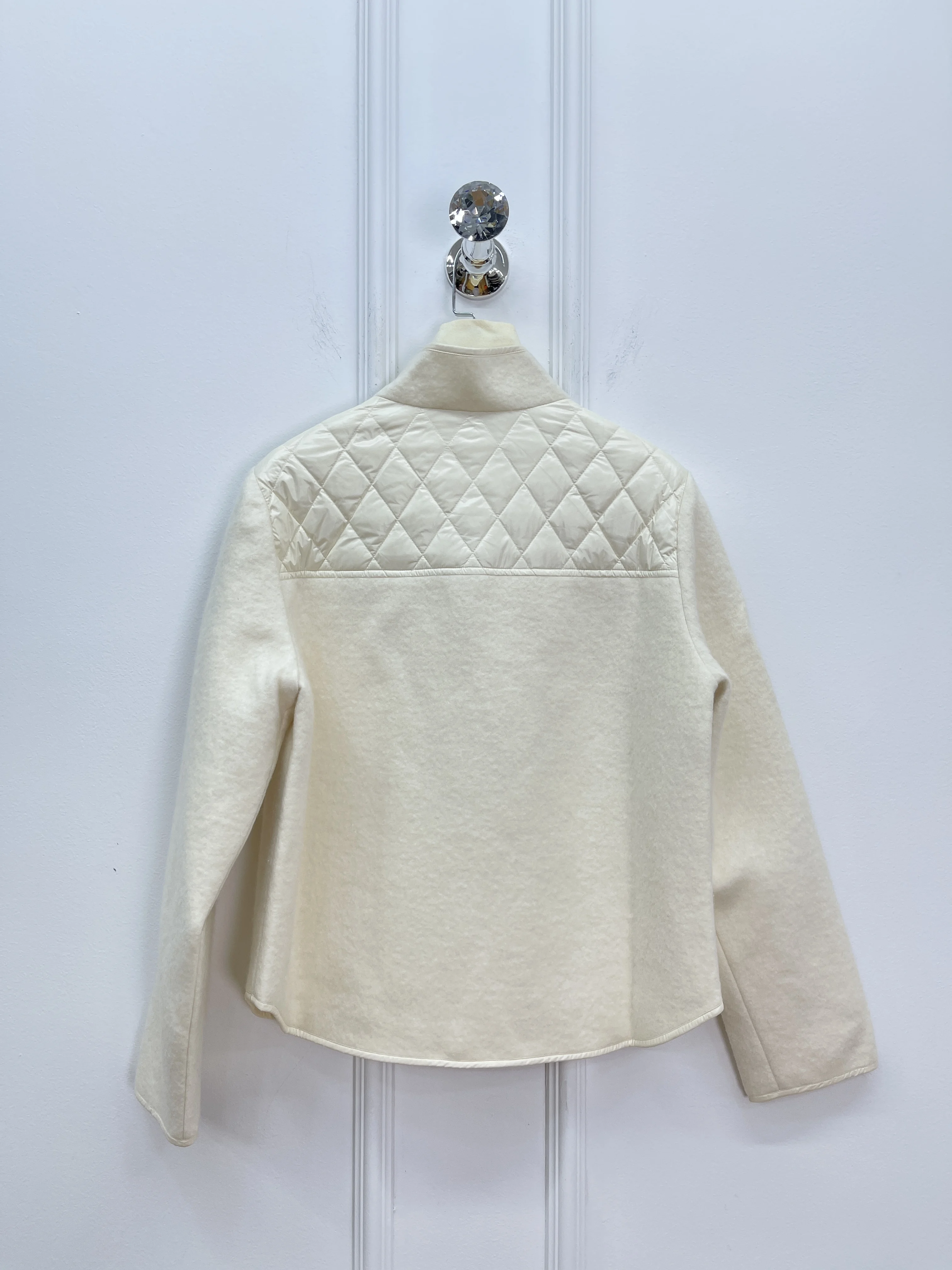 2025秋冬新作 グースダウン混紡ウールジャケット 重ビーズスタンドカラートップ