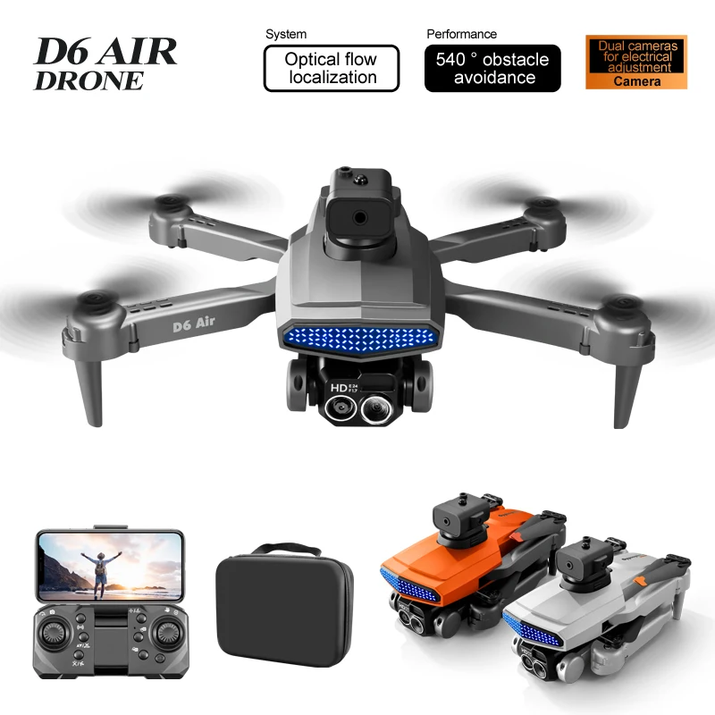 Nuovo D6 Drone 4k professionale 8K HD fotocamera evitamento ostacoli fotografia aerea Quadcopter pieghevole senza spazzole 6000M