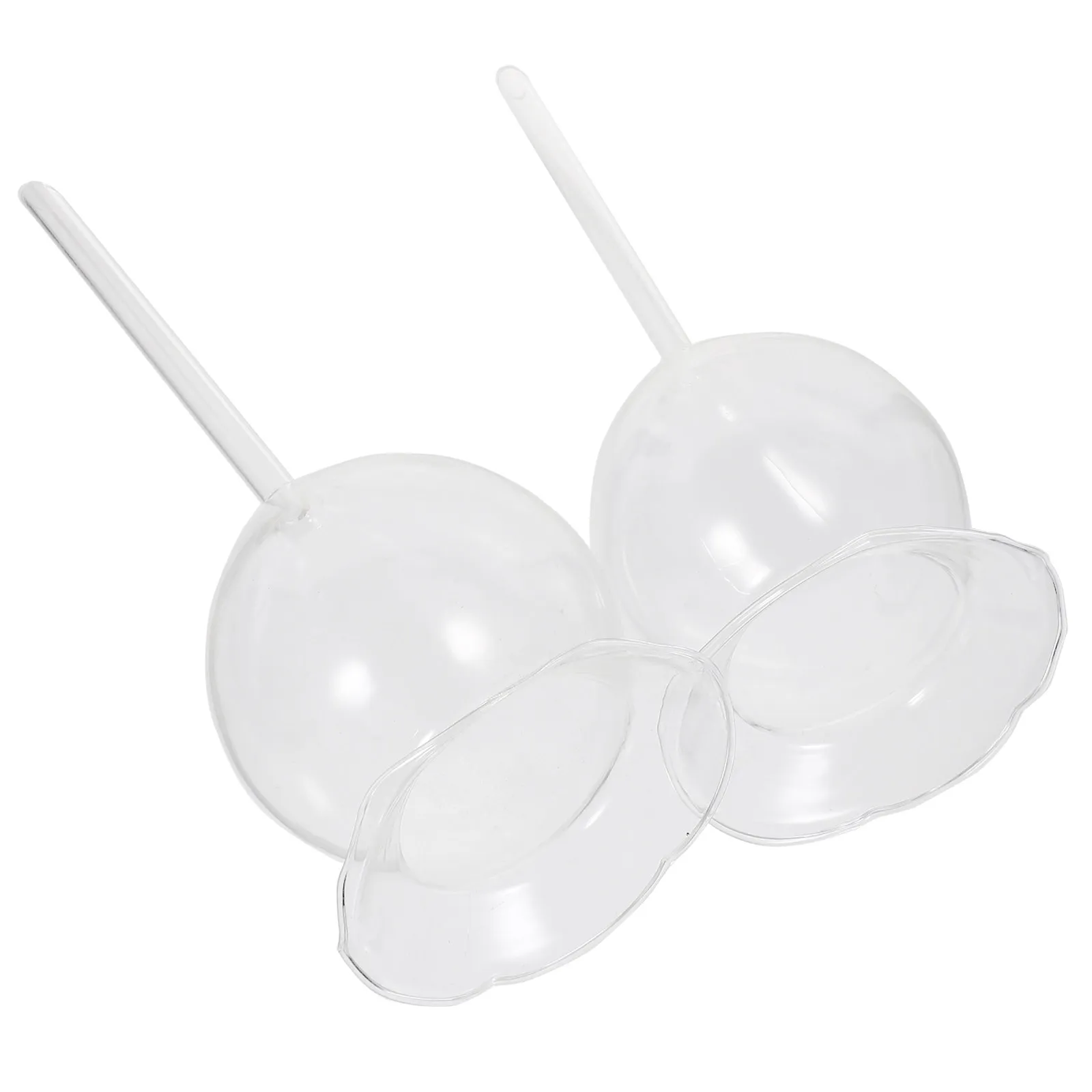 

2 шт. автоматических ирригационных системы для растений в стеклянных колбах с милым дизайном для декора домашнего сада