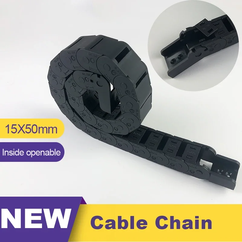 Cable Chain Semi-Enclosed Interior Opening Inside Openable 15x50 15*50 Drag Plastic Towline Transmission