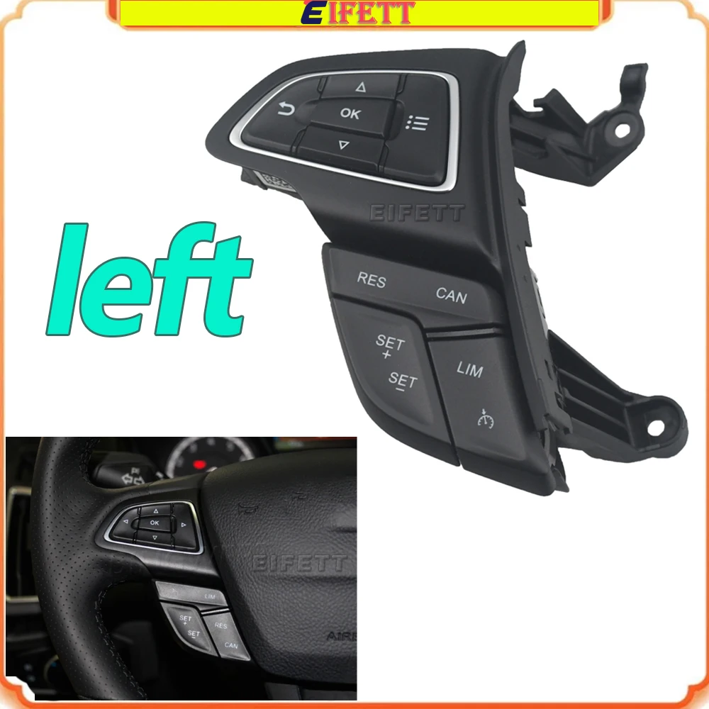 

New Steering Wheel With Backlight Cruise Control Switch Buttons For Ford Focus Mk3 2015 2016 2017 Kuga 2017 Left Side