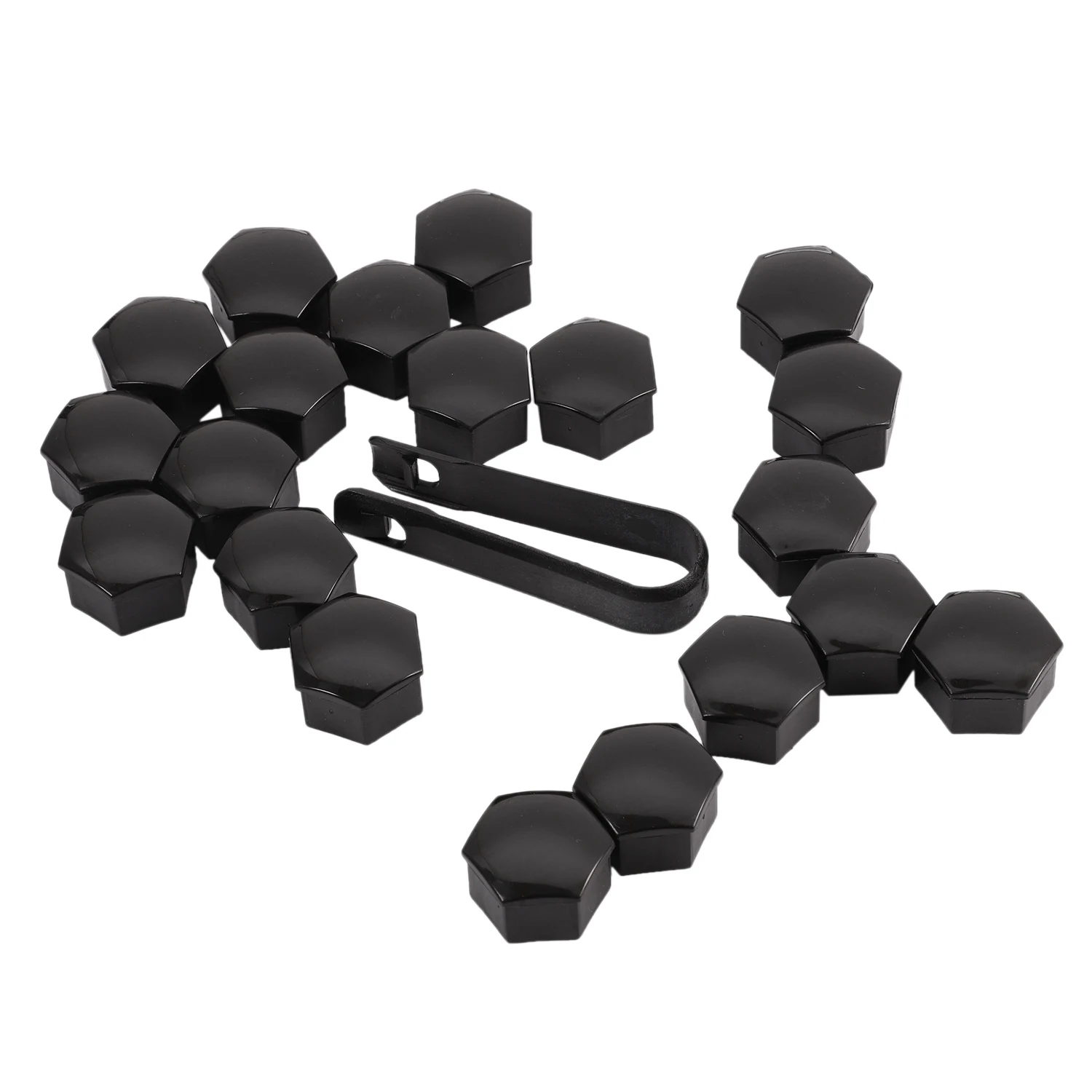 الدقة 20 قطعة 21 مللي متر عجلة إطارات السيارة مشرق الأسود الترباس الجوز يغطي ث/مفتاح إزالة صالح ل تسلا نموذج S 12-17