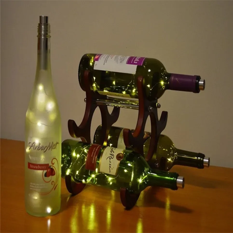 Guirlande lumineuse pour bouteilles de vin, 3M, 30 LED, fil de cuivre en liège, guirlande lumineuse étoilée, lampe de noël à piles AA pour la décoration de la maison