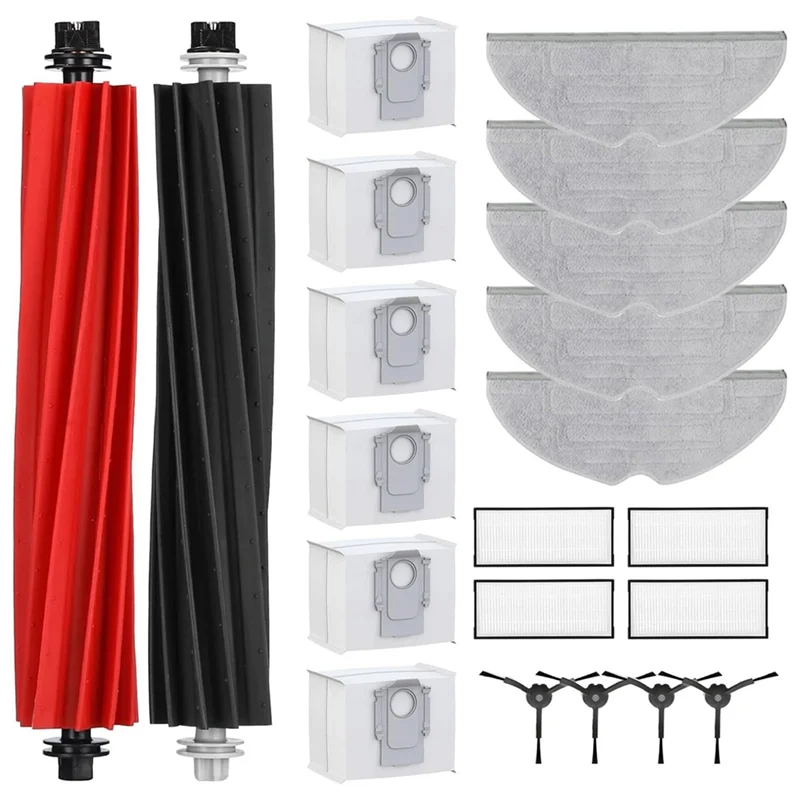 

AB15-For Roborock S8 Pro Uitra Robot Vacuum Cleaner Main Side Brush Hepa Filter Mop Cloth Dust Bags Replacement Parts