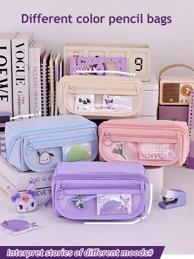 Simple Multifunctional Large-capacity Stationery Box Pencil Case Pencil Pouch Pencil Case Office Desk Accessories Desk Organiser