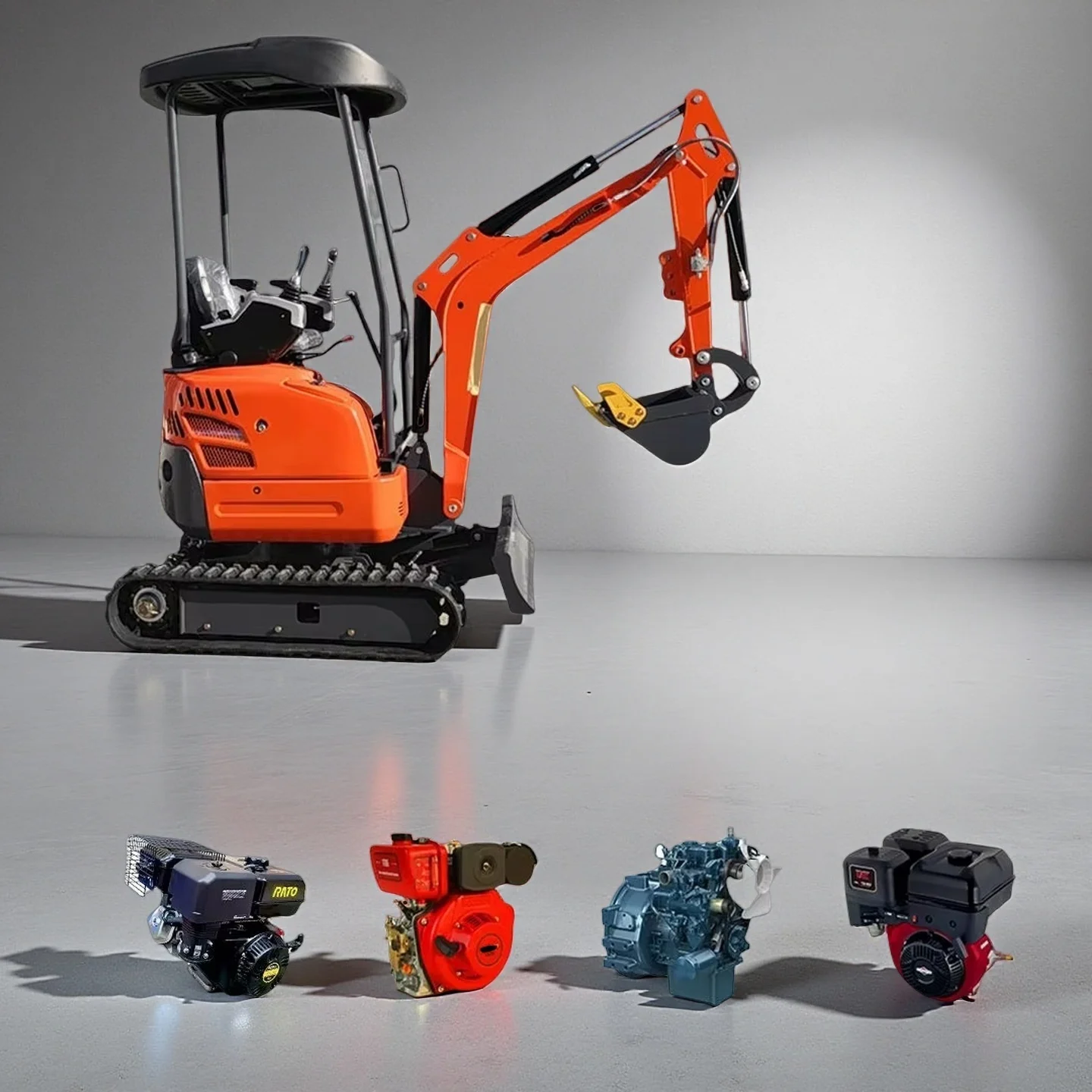 Minigraafmachine Kubota-motor in China Flexibele rotatie Aangepaste snelle levering Multifunctionele cabine Minigraafmachine 2-ton
