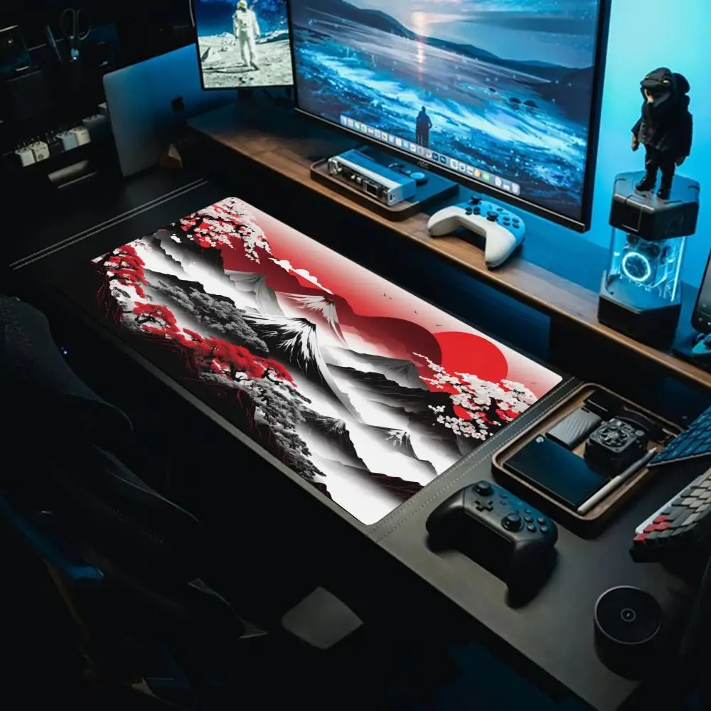 

Japanese red tone landscape map Non-slip rubber bottom washable mouse pad suitable for work and gaming and office mouse pads