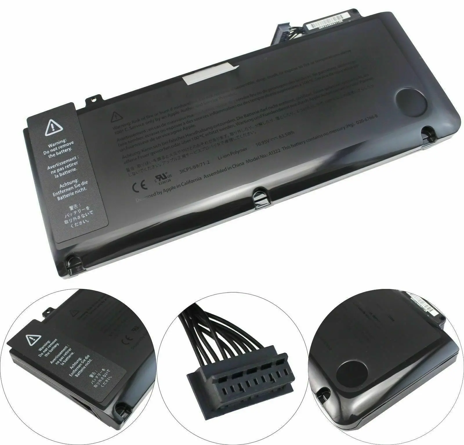 New A1322 Battery For Apple MacBook Pro 13 A1278 Mid 2009 2010 2011 2012 battery replacement High Capacity Fast Shipping