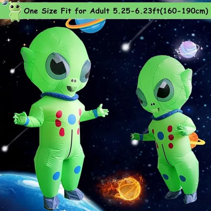 

Надувной костюм инопланетянина для взрослых, костюм инопланетянина с большой головой для взрослых, Хэллоуин, косплей, вечерние наряды, веселый реквизит для вечеринки (1 шт.)