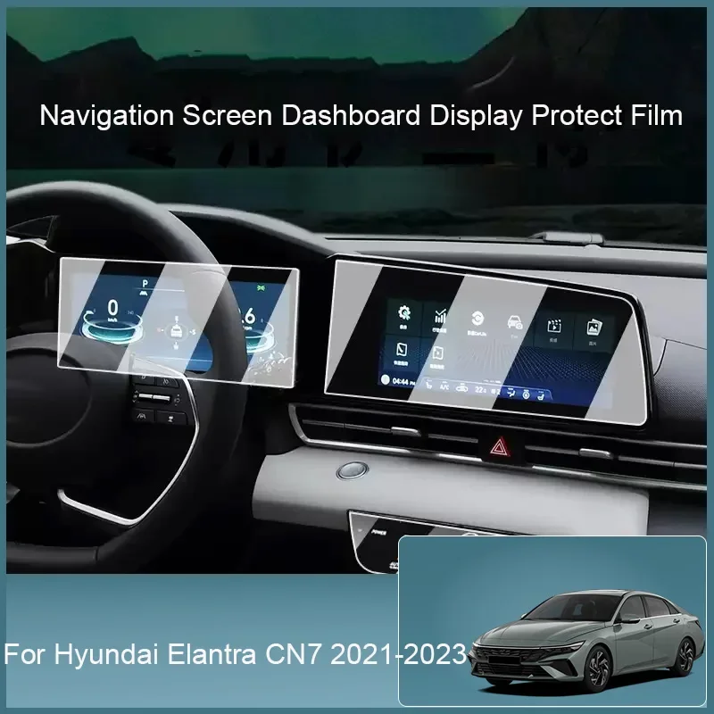 

10,25 "наклейка на приборную панель автомобиля для Hyundai Elantra CN7 2021-2023, GPS-навигационный экран, защитная пленка, аксессуары