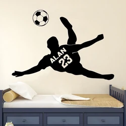 Personalized football wall decal football wall art football wall decal football player decal art vinyl letter G-136