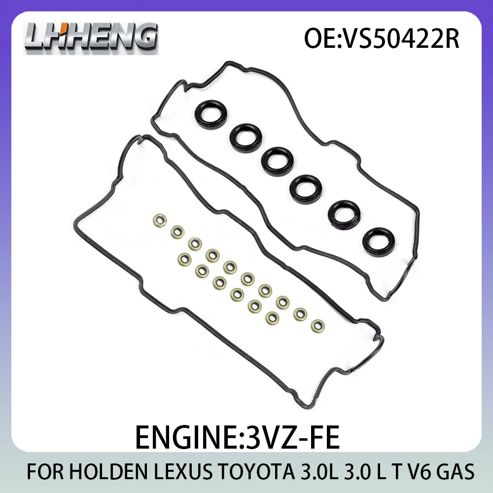 Valve cover gasket FOR HOLDEN APOLLO LEXUS ES TOYOTA 4 RUNNER CAMRY SCEPTER WINDOM 3.0L 3.0 L T V6 GAS 90-01 VS50422R 3VZ-FE