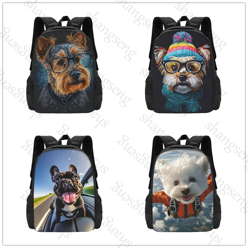 

animal dog cat funny Large capacity printed schoolbag boys girls backpack teenagers students leisure travel commuter backpack