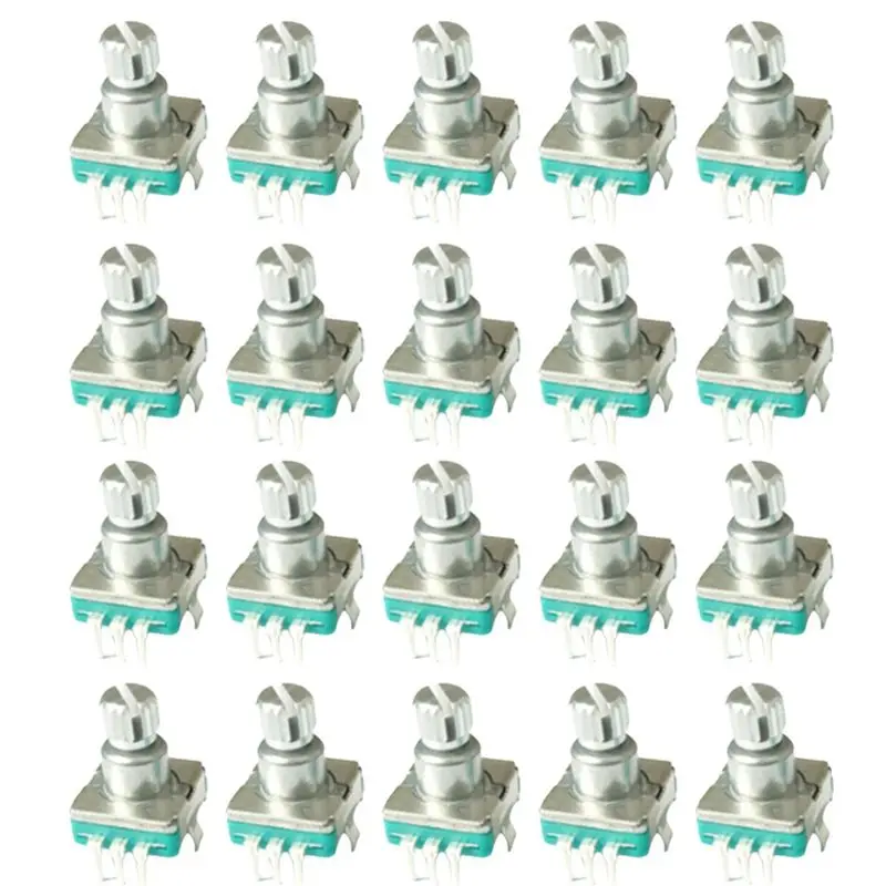 

ABZZ-EC11 360-градусный поворотный энкодер с ручкой 20 мм, 20 положений, 20 импульсов, цифровой потенциометр, 5-контактный с кнопкой