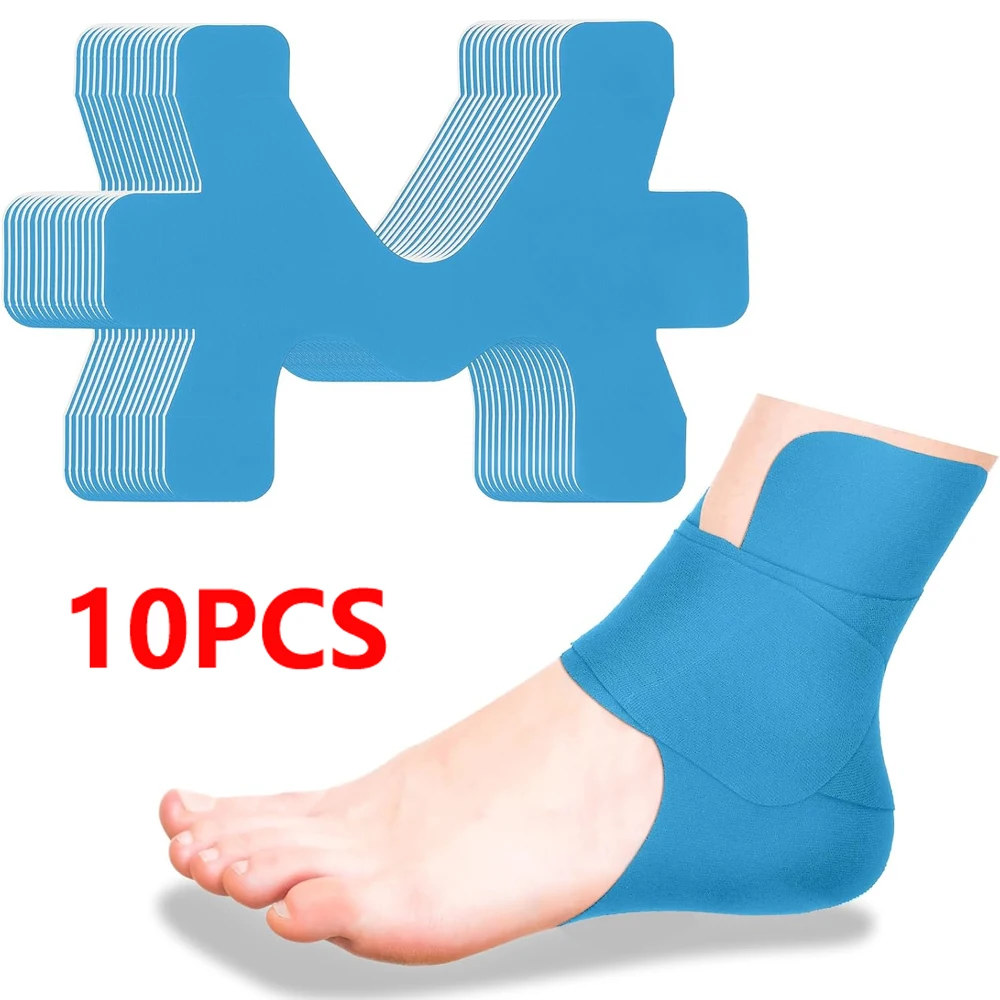 

10 Pcs Kinesiology Tape for Ankle Tape Precut,Athletic Original Cotton Waterproof Breathable, for Ligament and Muscle