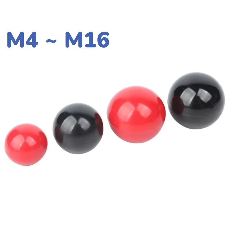 M4 ~ M16 Black/Red Round Ball Handle Copper/Iron/Bakelite Core Ball Ball Shaped Clamping Knob