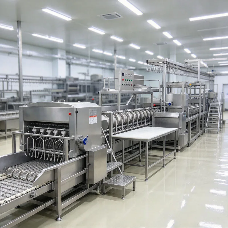 Continuous Poultry Slaughter Processing Line Chicken Carcass Washing Precooling Equipment Customized