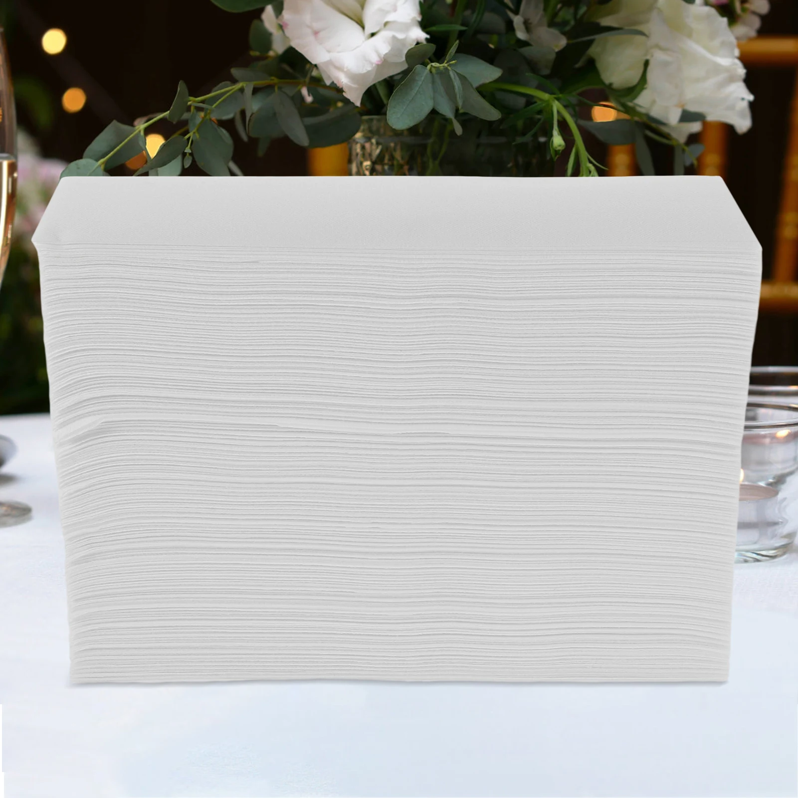 

100 Pcs White Disposable Napkins 20x40cm Guest Towels for Wedding Party Dinner Bathroom Soft Texture Versatile Use Ideal Events