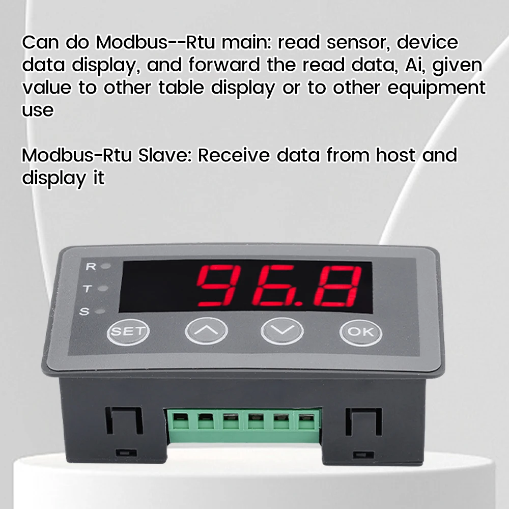 Digital Display Meter 0-10V 0-20mA 2-10V 4-20mA Analog Signal Input 8-25V Indicator Process Panel Meter Relay Out RS485 Port