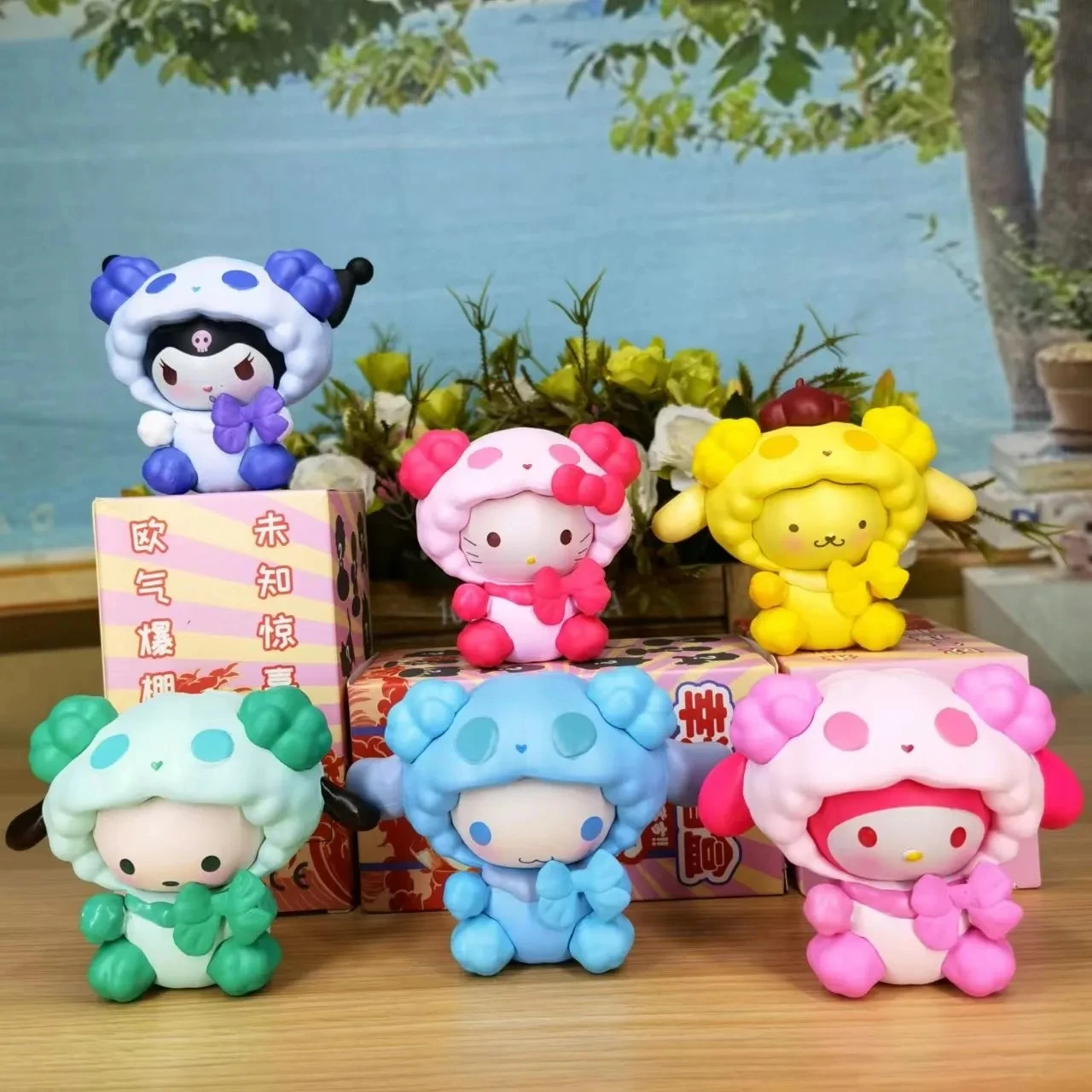 Kawaii Melody Kuromi Anime Figures Cinnamoroll Kitty Doll Cake Diy Material Phone Case Diy Material Models Gift For Birthday Toy