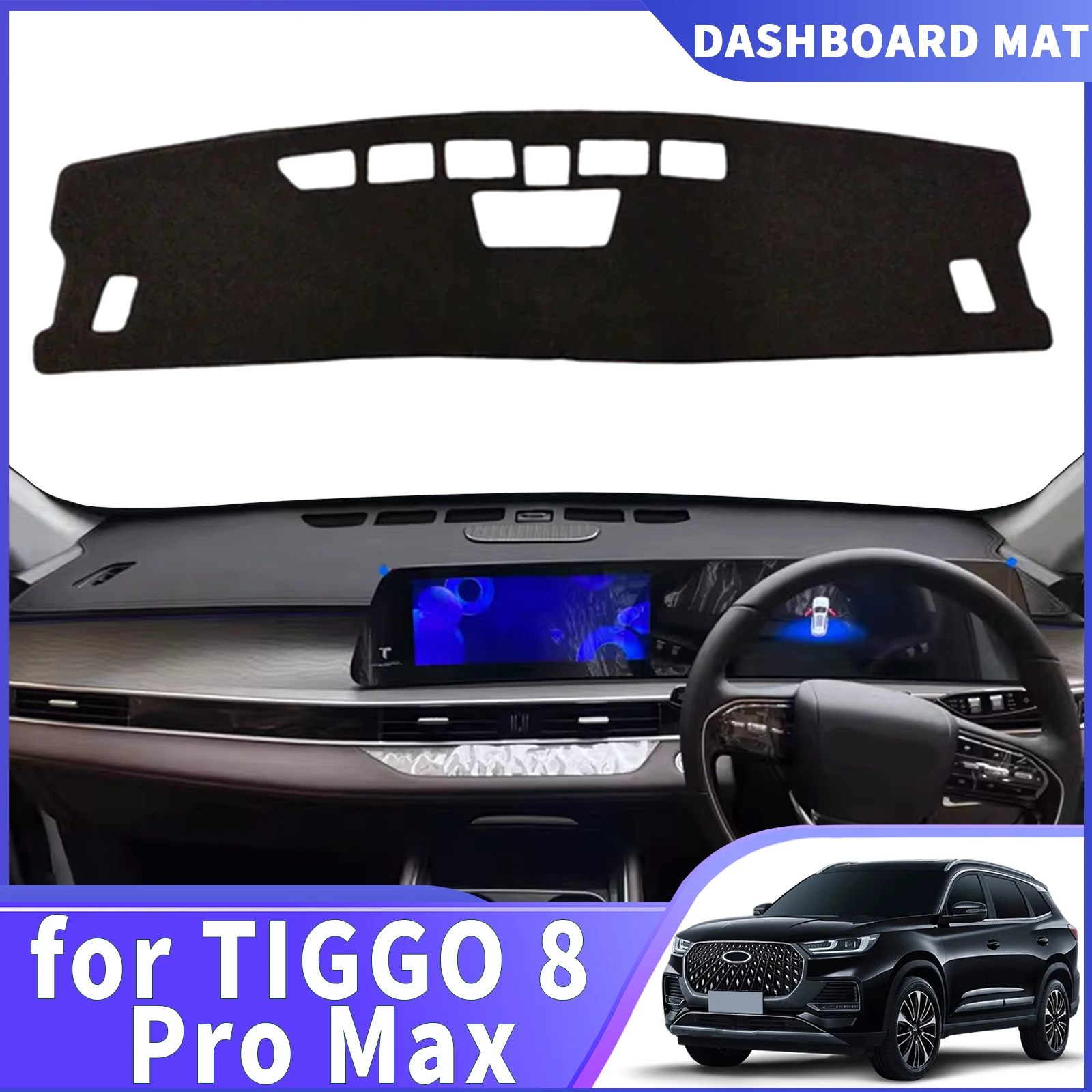 

fit for CHERY TIGGO 8 Pro Max 2024 2025 Car Dashmat Dashboard Cover Pad Protective Carpet Leather Accessories DashMat Sunshade
