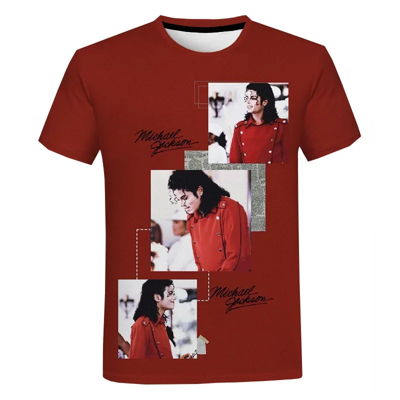 3D Print Michael Jackson T-shirt chłopcy/dziewczęta moda casualowe w stylu Streetwear t-shirty męskie ubrania oversize