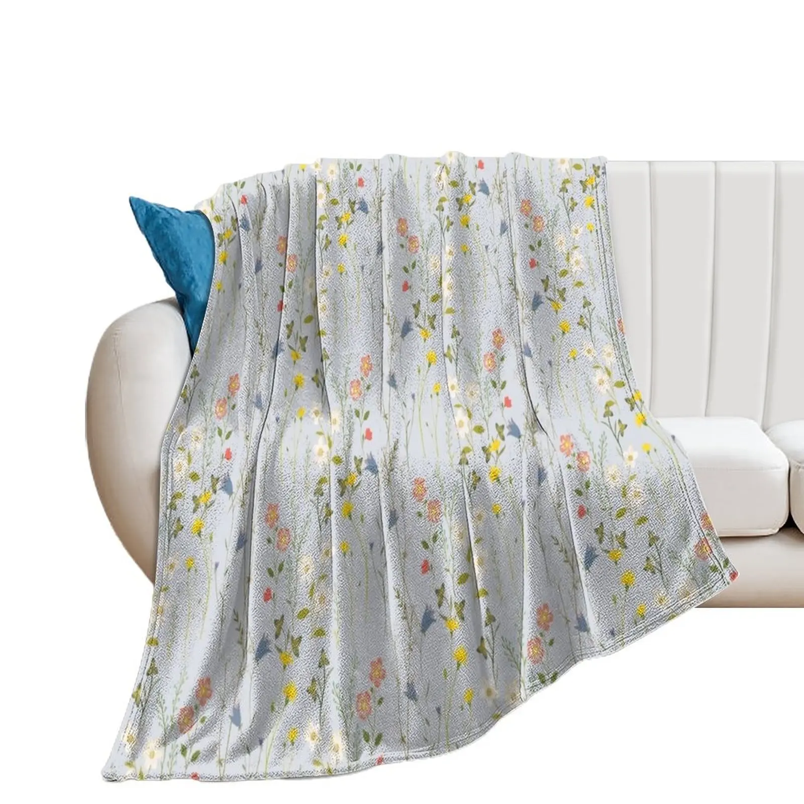 Midsummer Flowers Throw Blanket Bed covers Single Warm Blankets